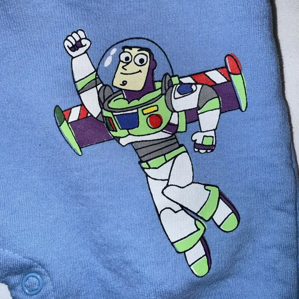 Disney Baby Toy Story Woody and Buzz Lightyear Shortall and T-Shirt Outfit 3-6M